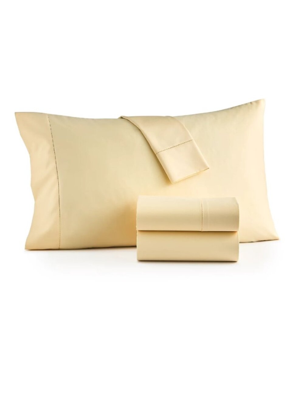 new Charter Club Damask Solid 550 TC 100% Cotton KING Sheet Set BUTTERCUP YELLOW